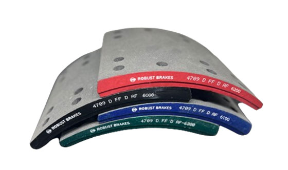 Brake lining for commercial vehicles